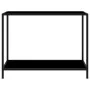 Black tempered glass console table 100x35x75 cm by vidaXL, Side tables - Ref: Foro24-322836, Price: 63,21 €, Discount: %