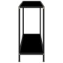 Black tempered glass console table 100x35x75 cm by vidaXL, Side tables - Ref: Foro24-322836, Price: 64,15 €, Discount: %