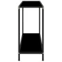 Black tempered glass console table 100x35x75 cm by vidaXL, Side tables - Ref: Foro24-322836, Price: 63,21 €, Discount: %