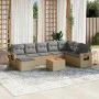 Set de sofás de jardín 9 pzas con cojines ratán sintético beige von , Modulare Sofas für den Außenbereich - Ref: Foro24-32247...