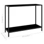 Black tempered glass console table 100x35x75 cm by vidaXL, Side tables - Ref: Foro24-322836, Price: 63,21 €, Discount: %
