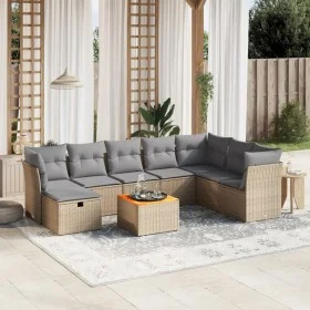 Juego de sofás jardín con cojines beige mezcla 9 pzas ratán PE von , Gartensets - Ref: Foro24-3264762, Preis: 528,76 €, Rabat...