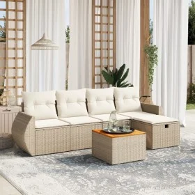 Juego de sofás jardín con cojines 6 pzas ratán sintético beige von , Gartensets - Ref: Foro24-3265055, Preis: 440,89 €, Rabat...