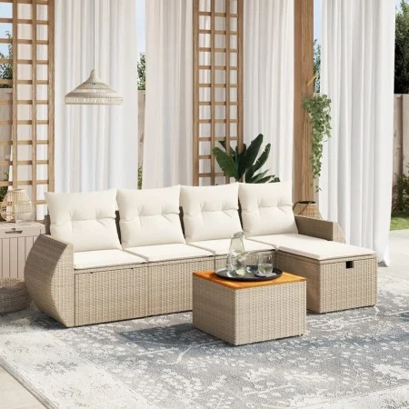 Juego de sofás jardín con cojines 6 pzas ratán sintético beige von , Gartensets - Ref: Foro24-3265055, Preis: 440,91 €, Rabat...