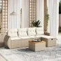 Juego de sofás jardín con cojines 6 pzas ratán sintético beige von , Gartensets - Ref: Foro24-3265055, Preis: 440,91 €, Rabat...