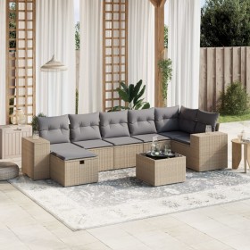 Juego de sofás jardín con cojines beige mezcla 8 pzas ratán PE von , Gartensets - Ref: Foro24-3264445, Preis: 508,43 €, Rabat...