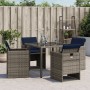 Sillones de jardín con cojines 4 uds ratán sintético gris von , Gartenstühle - Ref: Foro24-4007442, Preis: 185,94 €, Rabatt: %