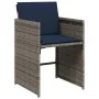 Set comedor de jardín 5 piezas con cojines ratán sintético gris von , Gartensets - Ref: Foro24-3278032, Preis: 362,83 €, Raba...