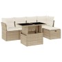Juego de sofás jardín con cojines 6 pzas ratán sintético beige by , Garden sets - Ref: Foro24-3274638, Price: 425,29 €, Disco...
