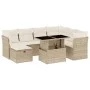 Set de sofás de jardín y cojines 8 piezas ratán sintético beige by , Garden sets - Ref: Foro24-3274678, Price: 570,94 €, Disc...