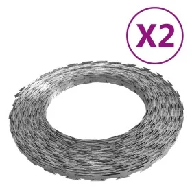 Barbed wires BTO-22 2 pcs steel 100 m by vidaXL, Chains, wire and rope - Ref: Foro24-3057514, Price: 48,94 €, Discount: %