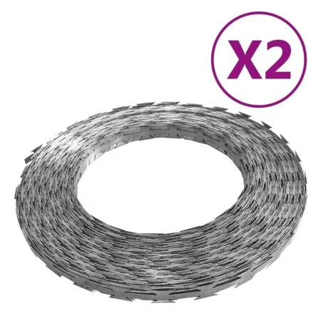 Barbed wires BTO-22 2 pcs steel 100 m by vidaXL, Chains, wire and rope - Ref: Foro24-3057514, Price: 49,99 €, Discount: %