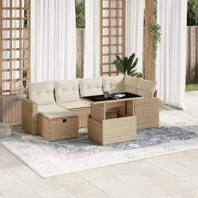 Set sofás de jardín 7 piezas y cojines ratán sintético beige von , Gartensets - Ref: Foro24-3274818, Preis: 542,04 €, Rabatt: %