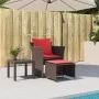 Sillón de jardín con reposapiés ratán sintético marrón by , Garden sets - Ref: Foro24-368622, Price: 125,60 €, Discount: %