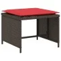 Sillón de jardín con reposapiés ratán sintético marrón by , Garden sets - Ref: Foro24-368622, Price: 125,60 €, Discount: %