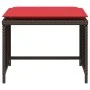 Sillón de jardín con reposapiés ratán sintético marrón by , Garden sets - Ref: Foro24-368622, Price: 125,60 €, Discount: %