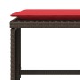 Sillón de jardín con reposapiés ratán sintético marrón von , Gartensets - Ref: Foro24-368622, Preis: 122,96 €, Rabatt: %