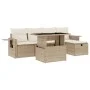 Juego de sofás jardín con cojines 6 pzas ratán sintético beige von , Gartensets - Ref: Foro24-3274968, Preis: 450,39 €, Rabat...