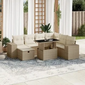 Set de sofás de jardín y cojines 8 piezas ratán sintético beige by , Garden sets - Ref: Foro24-3275318, Price: 590,81 €, Disc...