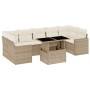 Set de sofás de jardín y cojines 8 piezas ratán sintético beige by , Garden sets - Ref: Foro24-3267148, Price: 585,40 €, Disc...