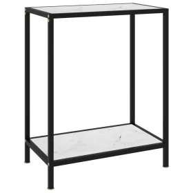 Konsolentisch aus weißem gehärtetem Glas 60x35x75 cm von vidaXL, Seitentische - Ref: Foro24-322829, Preis: 54,40 €, Rabatt: %