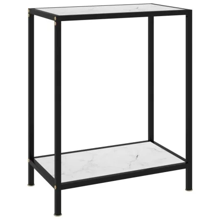 Konsolentisch aus weißem gehärtetem Glas 60x35x75 cm von vidaXL, Seitentische - Ref: Foro24-322829, Preis: 54,40 €, Rabatt: %