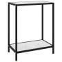 Tempered glass white console table 60x35x75 cm by vidaXL, Side tables - Ref: Foro24-322829, Price: 55,62 €, Discount: %