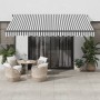 Toldo retráctil automático gris antracita y blanco 400x300 cm by , Awnings - Ref: Foro24-3310232, Price: 370,50 €, Discount: %