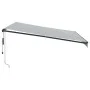 Toldo retráctil automático gris antracita y blanco 400x300 cm de , Toldos - Ref: Foro24-3310232, Precio: 409,22 €, Descuento: %