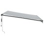 Toldo retráctil automático gris antracita y blanco 400x300 cm by , Awnings - Ref: Foro24-3310232, Price: 370,50 €, Discount: %