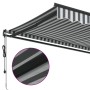 Toldo retráctil automático gris antracita y blanco 400x300 cm by , Awnings - Ref: Foro24-3310232, Price: 370,50 €, Discount: %