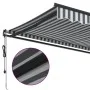 Toldo retráctil automático gris antracita y blanco 600x300 cm by , Awnings - Ref: Foro24-3310245, Price: 544,04 €, Discount: %