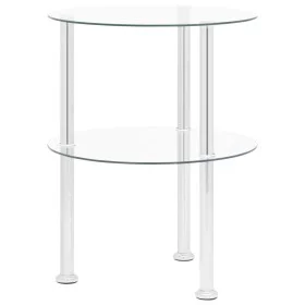 Side table with 2 levels, made of transparent tempered glass, 38 cm. by vidaXL, Side tables - Ref: Foro24-322787, Price: 32,3...