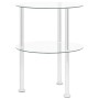 2-stufiger Beistelltisch aus gehärtetem Glas, transparent 38 cm von vidaXL, Seitentische - Ref: Foro24-322787, Preis: 33,25 €...