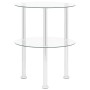 2-stufiger Beistelltisch aus gehärtetem Glas, transparent 38 cm von vidaXL, Seitentische - Ref: Foro24-322787, Preis: 33,25 €...