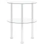 Side table with 2 levels, made of transparent tempered glass, 38 cm. by vidaXL, Side tables - Ref: Foro24-322787, Price: 32,3...