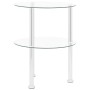 2-stufiger Beistelltisch aus gehärtetem Glas, transparent 38 cm von vidaXL, Seitentische - Ref: Foro24-322787, Preis: 33,25 €...