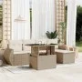 Juego de sofás jardín con cojines 6 pzas ratán sintético beige by , Garden sets - Ref: Foro24-3268498, Price: 482,04 €, Disco...