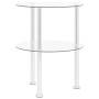 2-stufiger Beistelltisch aus gehärtetem Glas, transparent 38 cm von vidaXL, Seitentische - Ref: Foro24-322787, Preis: 33,25 €...