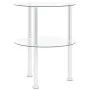Side table with 2 levels, made of transparent tempered glass, 38 cm. by vidaXL, Side tables - Ref: Foro24-322787, Price: 32,3...