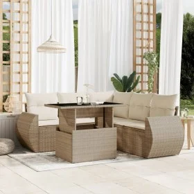 Juego de sofás jardín con cojines 6 pzas ratán sintético beige by , Garden sets - Ref: Foro24-3268528, Price: 531,63 €, Disco...