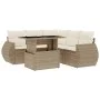 Juego de sofás jardín con cojines 6 pzas ratán sintético beige by , Garden sets - Ref: Foro24-3268528, Price: 531,66 €, Disco...