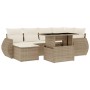 Set sofás de jardín 7 piezas y cojines ratán sintético beige by , Garden sets - Ref: Foro24-3268678, Price: 529,63 €, Discoun...