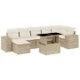 Set de sofás de jardín y cojines 8 piezas ratán sintético beige de , Conjuntos de jardín - Ref: Foro24-3269318, Precio: 584,5...