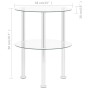 2-stufiger Beistelltisch aus gehärtetem Glas, transparent 38 cm von vidaXL, Seitentische - Ref: Foro24-322787, Preis: 33,25 €...