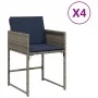 Sillones de jardín con cojines 4 uds ratán sintético gris von , Gartenstühle - Ref: Foro24-4007482, Preis: 214,02 €, Rabatt: %