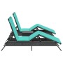 Tumbonas con mesita 2 unidades ratán sintético negro by , Loungers - Ref: Foro24-4002718, Price: 313,24 €, Discount: %