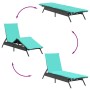 Tumbonas con mesita 2 unidades ratán sintético negro by , Loungers - Ref: Foro24-4002718, Price: 313,24 €, Discount: %
