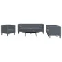 Set sofás Chesterfield con cojines 3 pzs terciopelo gris oscuro by , Sofas - Ref: Foro24-3209282, Price: 801,07 €, Discount: %