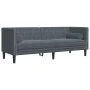 Set sofás Chesterfield con cojines 3 pzs terciopelo gris oscuro by , Sofas - Ref: Foro24-3209282, Price: 801,07 €, Discount: %